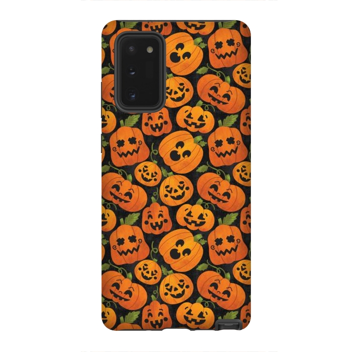 Galaxy Note 20 StrongFit Funny Jack-O-Lanterns by Noonday Design