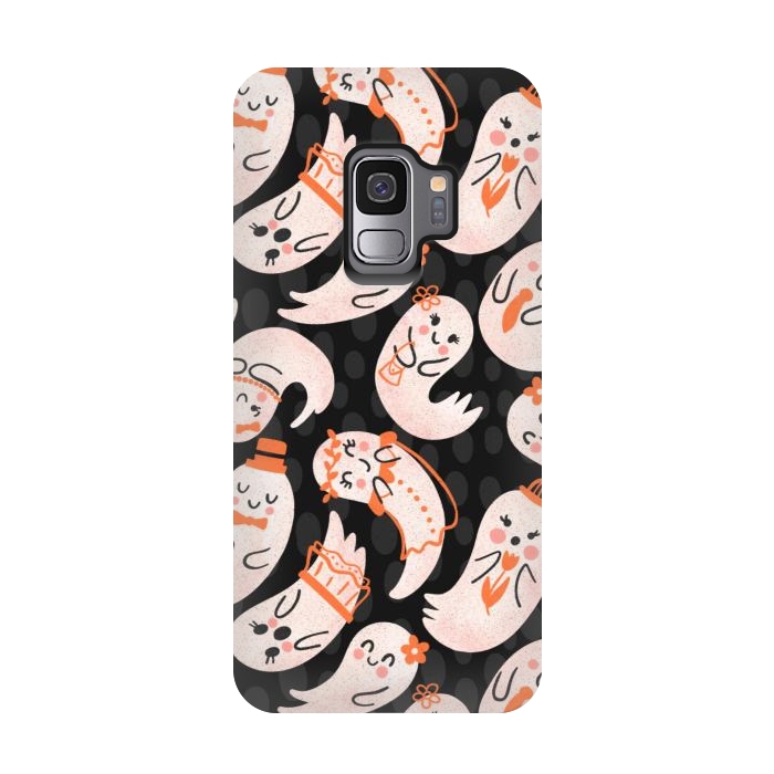 Galaxy S9 StrongFit Cute Ghost Friends by Noonday Design