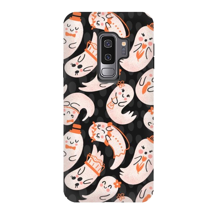 Galaxy S9 plus StrongFit Cute Ghost Friends by Noonday Design