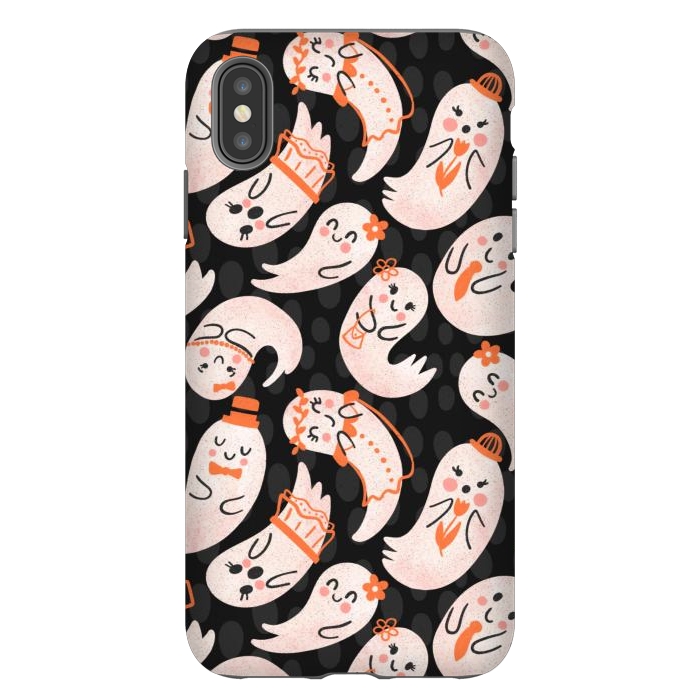 iPhone Xs Max StrongFit Cute Ghost Friends by Noonday Design