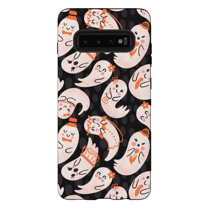 Galaxy S10 plus StrongFit Cute Ghost Friends by Noonday Design