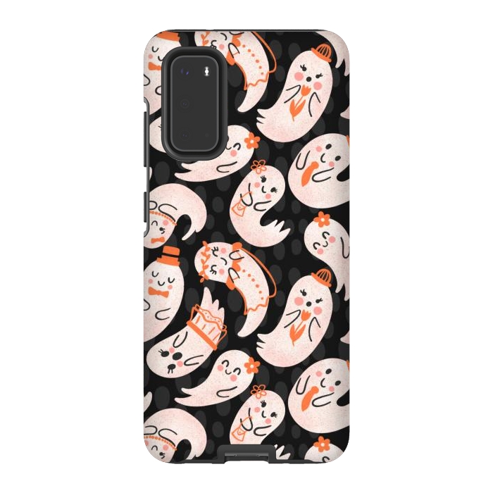 Galaxy S20 StrongFit Cute Ghost Friends by Noonday Design