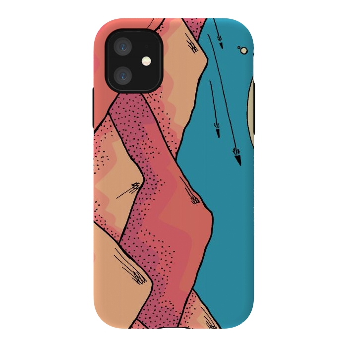 iPhone 11 StrongFit The pink and orange hills of Mars by Steve Wade (Swade)