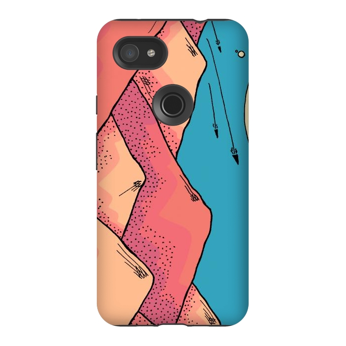 Pixel 3AXL StrongFit The pink and orange hills of Mars by Steve Wade (Swade)