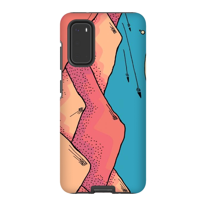 Galaxy S20 StrongFit The pink and orange hills of Mars by Steve Wade (Swade)