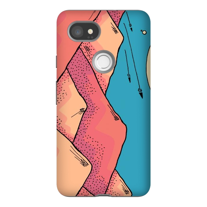 Pixel 2XL StrongFit The pink and orange hills of Mars by Steve Wade (Swade)