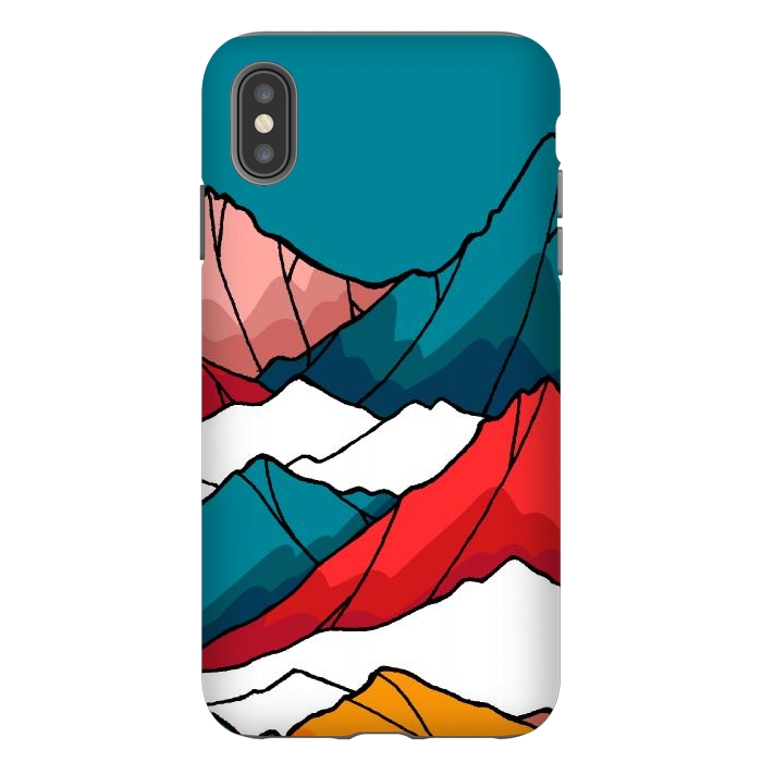 iPhone Xs Max StrongFit The coloured mountains by Steve Wade (Swade)