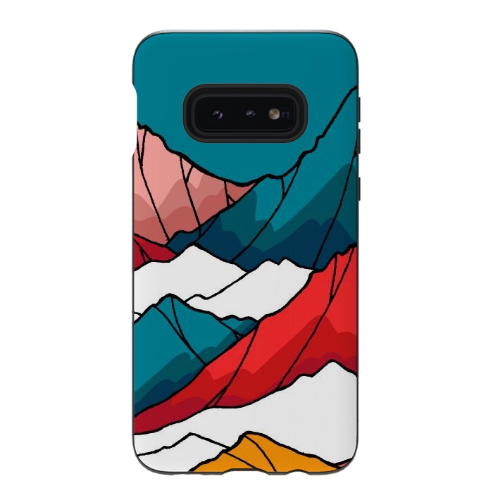 Galaxy S10e StrongFit The coloured mountains by Steve Wade (Swade)