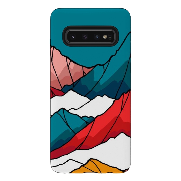 Galaxy S10 StrongFit The coloured mountains by Steve Wade (Swade)