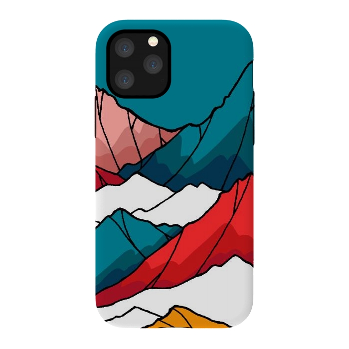 iPhone 11 Pro StrongFit The coloured mountains by Steve Wade (Swade)