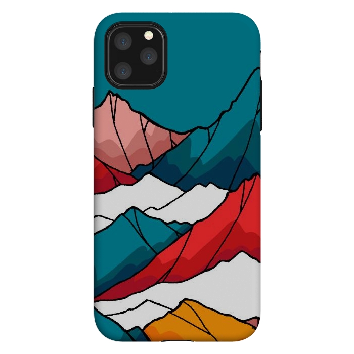 iPhone 11 Pro Max StrongFit The coloured mountains by Steve Wade (Swade)
