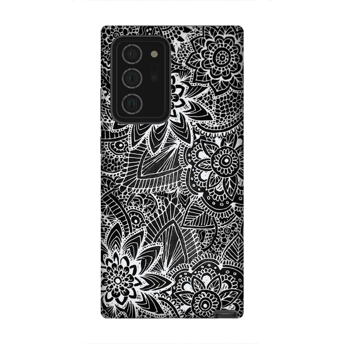 Galaxy Note 20 Ultra StrongFit Floral Doodle G581 by Medusa GraphicArt