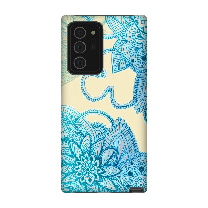 Galaxy Note 20 Ultra StrongFit Floral Doodle G580 by Medusa GraphicArt