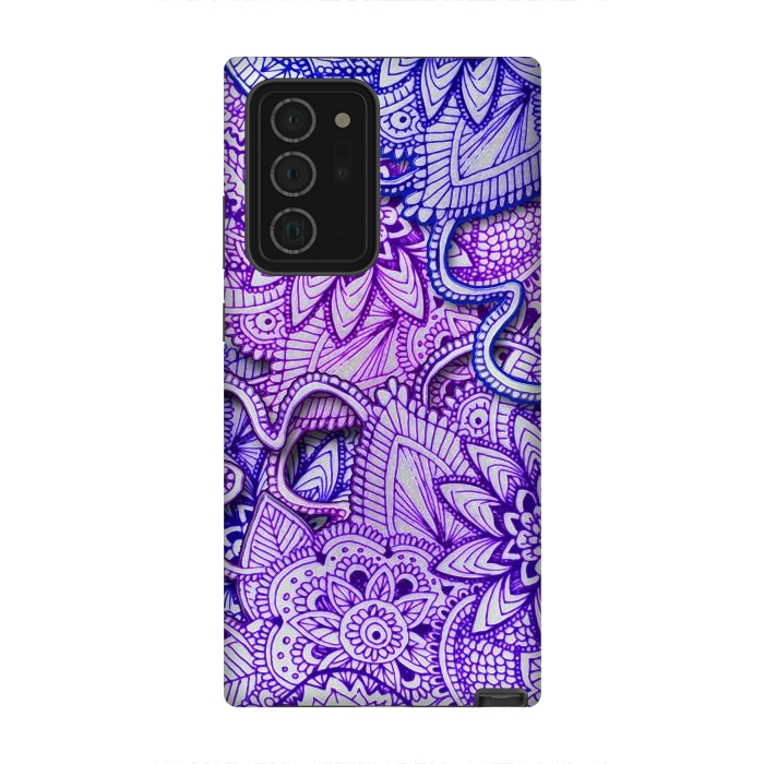 Galaxy Note 20 Ultra StrongFit Floral Doodle G582 by Medusa GraphicArt