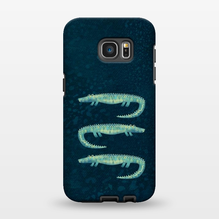 Galaxy S7 EDGE StrongFit Alligator - or maybe Crocodile by Nic Squirrell