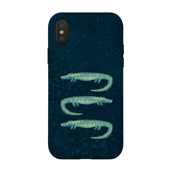 iPhone Xs / X StrongFit Alligator - or maybe Crocodile by Nic Squirrell