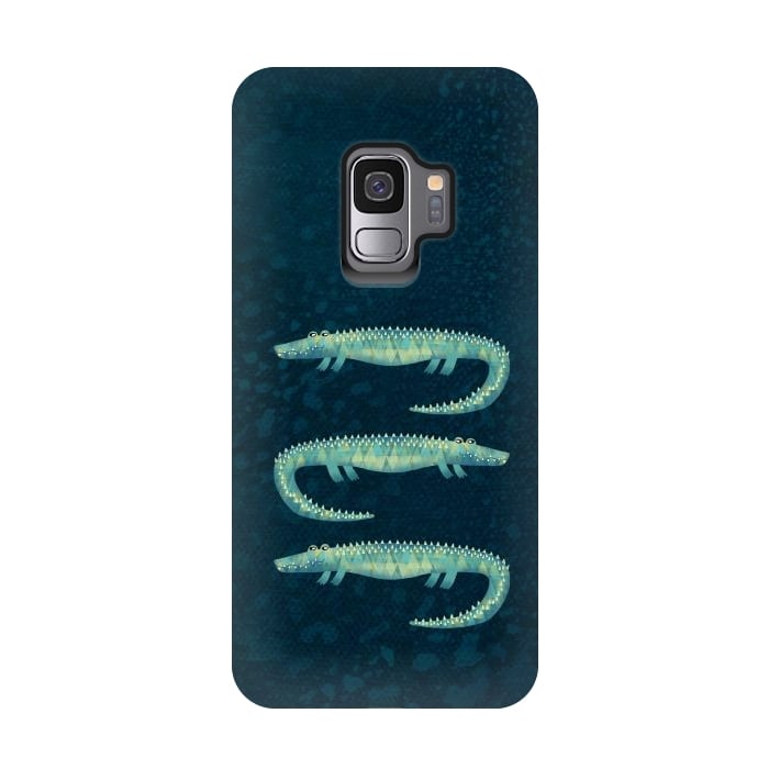 Galaxy S9 StrongFit Alligator - or maybe Crocodile by Nic Squirrell