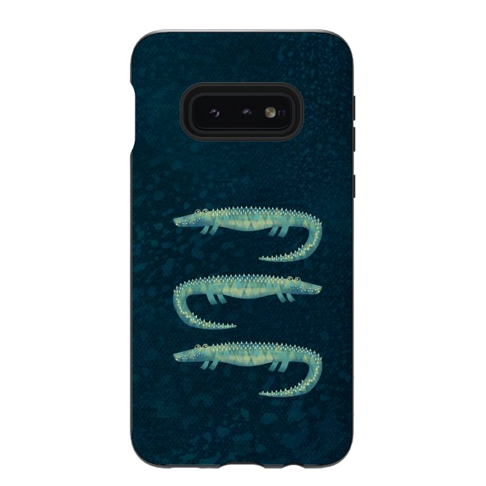 Galaxy S10e StrongFit Alligator - or maybe Crocodile by Nic Squirrell