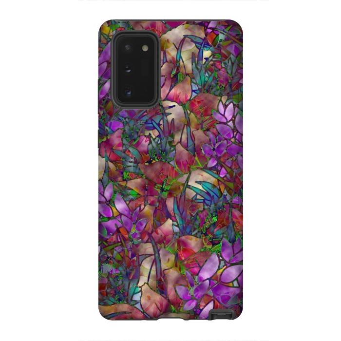 Galaxy Note 20 StrongFit Floral Abstract Stained Glass G175 by Medusa GraphicArt