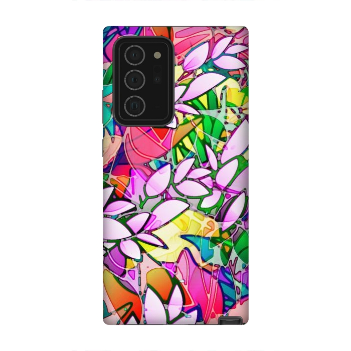 Galaxy Note 20 Ultra StrongFit Grunge Art Floral Abstract G130  by Medusa GraphicArt
