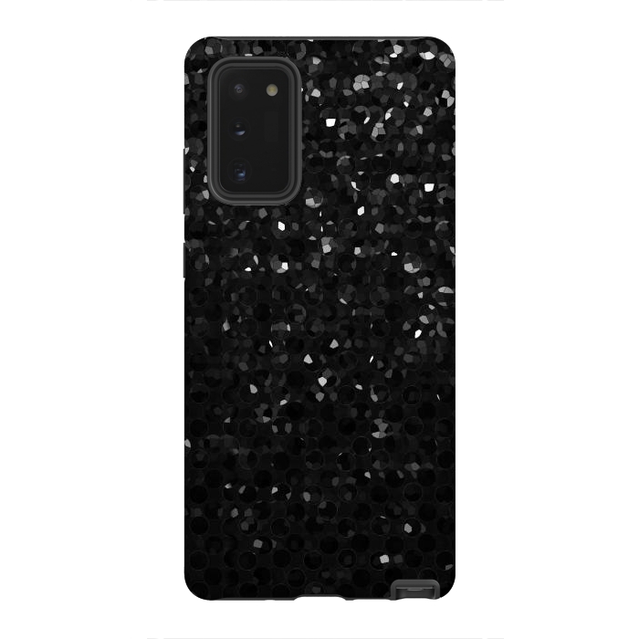 Galaxy Note 20 StrongFit Black Crystal Bling Strass G283 by Medusa GraphicArt