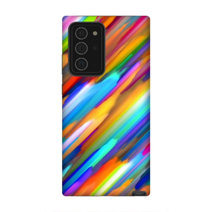 Galaxy Note 20 Ultra StrongFit Colorful digital art splashing G391 by Medusa GraphicArt