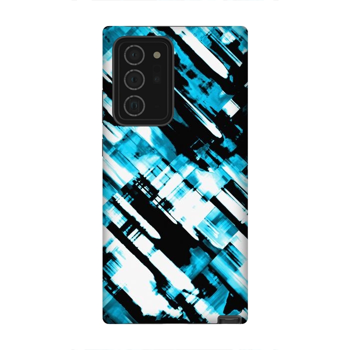 Galaxy Note 20 Ultra StrongFit Hot blue and black digital art G253 by Medusa GraphicArt