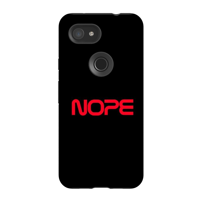 Pixel 3A StrongFit Nope Nasa Logo Red by Vó Maria