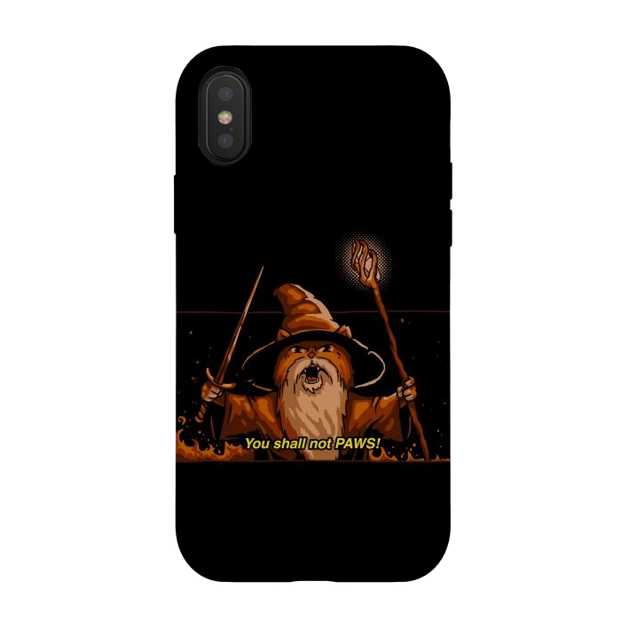 iPhone Xs / X StrongFit You Shall Not PAWS! by Vó Maria
