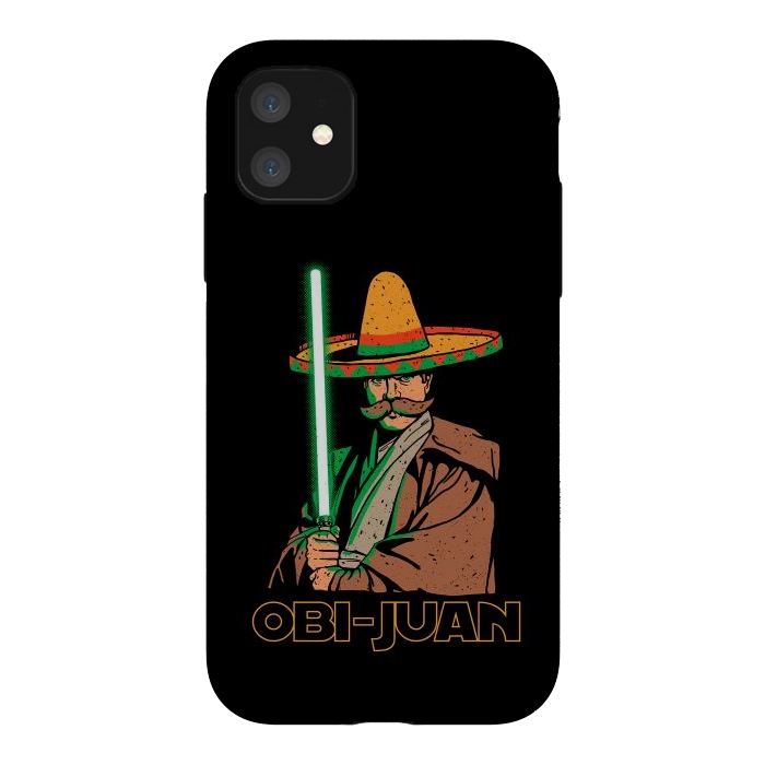 iPhone 11 StrongFit Obi Juan Funny Mexican Sombrero Cinco de Mayo by Vó Maria