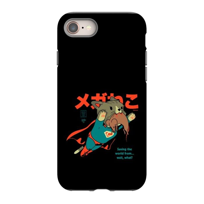 iPhone 8 StrongFit SupaCat - Kitty Cat Super Hero by Vó Maria