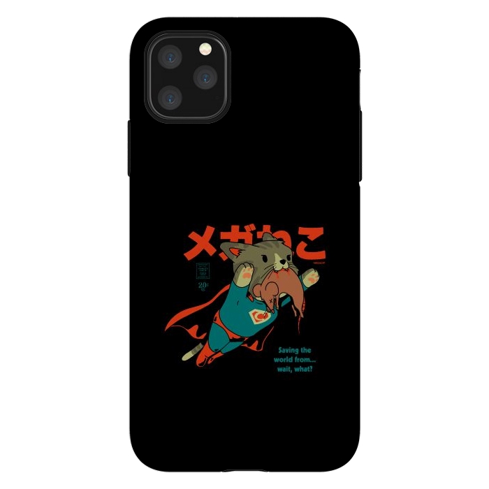 iPhone 11 Pro Max StrongFit SupaCat - Kitty Cat Super Hero by Vó Maria