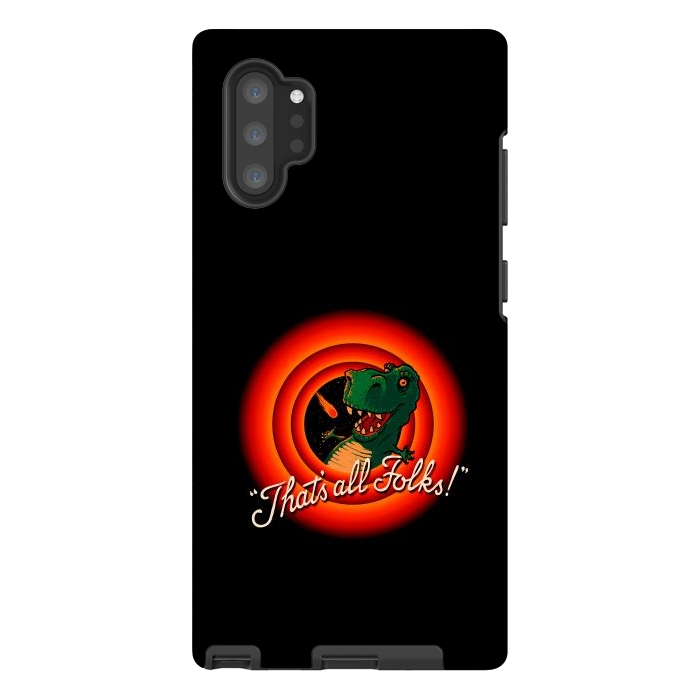 Galaxy Note 10 plus StrongFit That's All Folks - T-Rex Dinosaur Extinction by Vó Maria