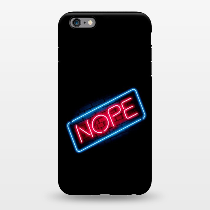 iPhone 6/6s plus StrongFit Nope - Neon Lights by Vó Maria