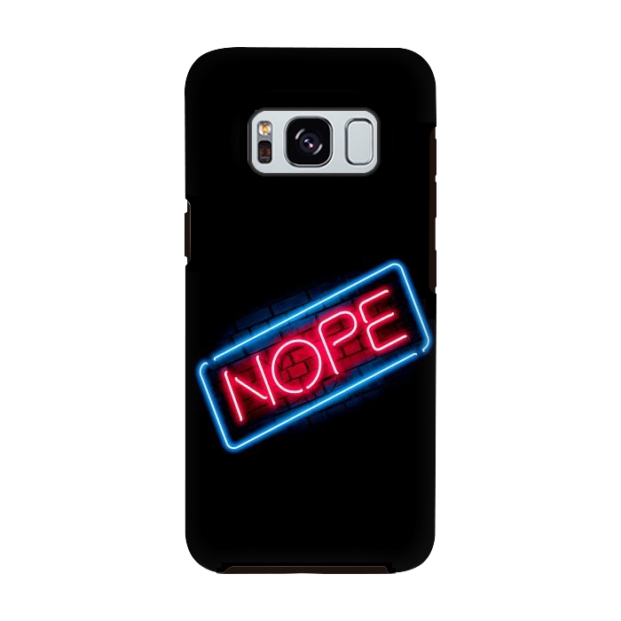 Galaxy S8 StrongFit Nope - Neon Lights by Vó Maria