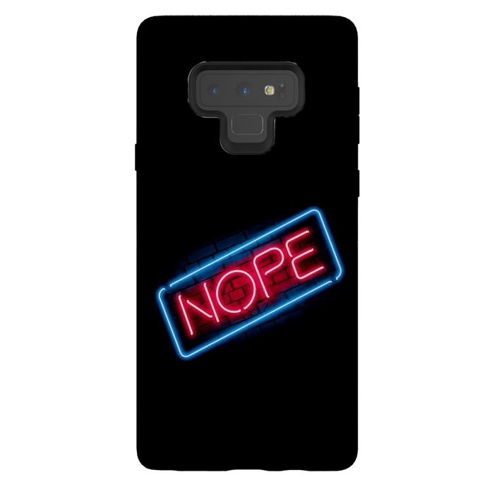 Galaxy Note 9 StrongFit Nope - Neon Lights by Vó Maria