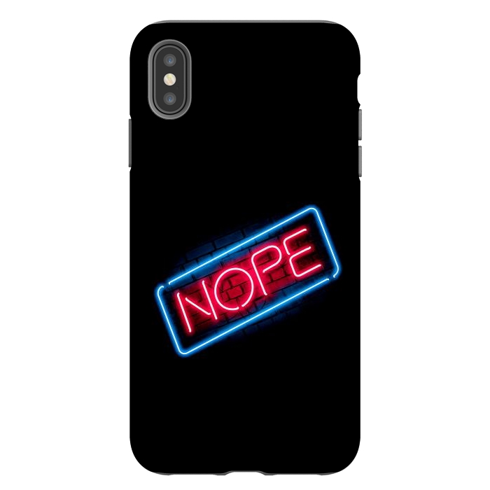 iPhone Xs Max StrongFit Nope - Neon Lights by Vó Maria