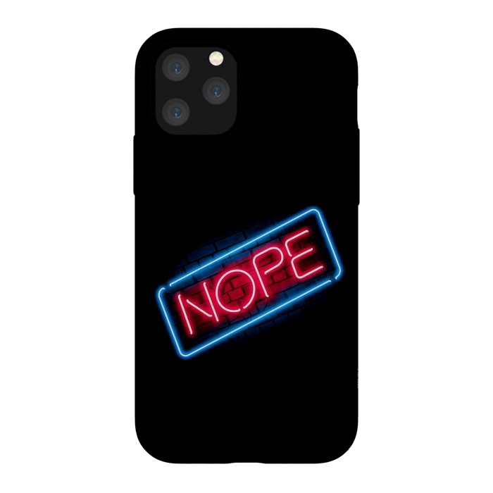 iPhone 11 Pro StrongFit Nope - Neon Lights by Vó Maria