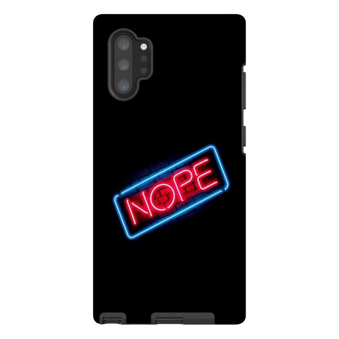 Galaxy Note 10 plus StrongFit Nope - Neon Lights by Vó Maria