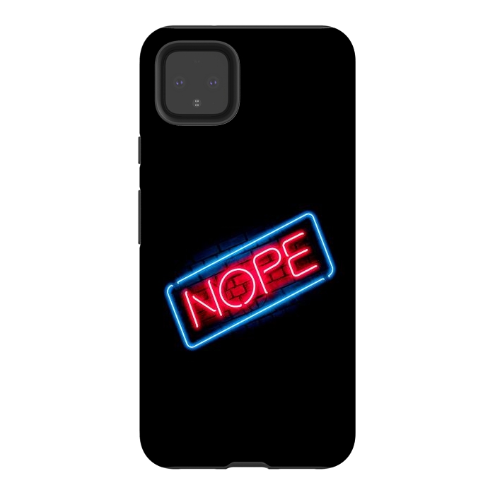 Pixel 4XL StrongFit Nope - Neon Lights by Vó Maria