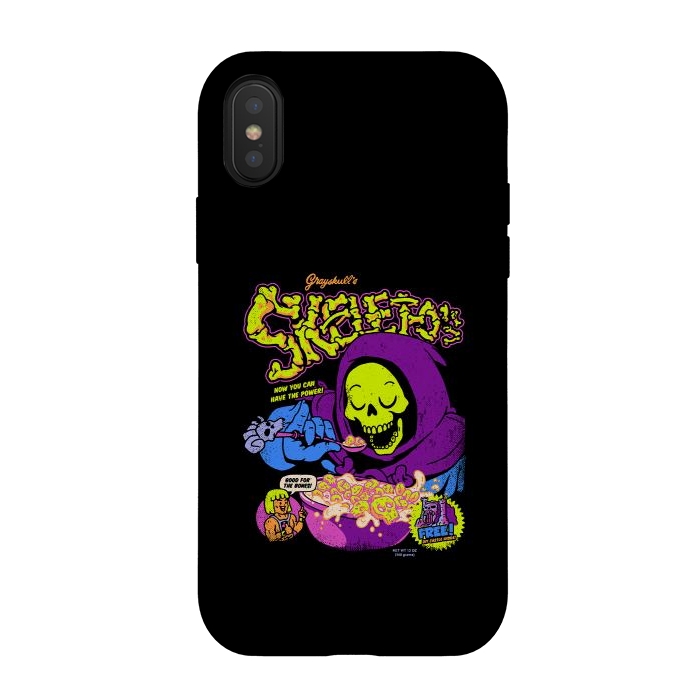 iPhone Xs / X StrongFit Skelet-O's - Grayskull Cereal by Vó Maria