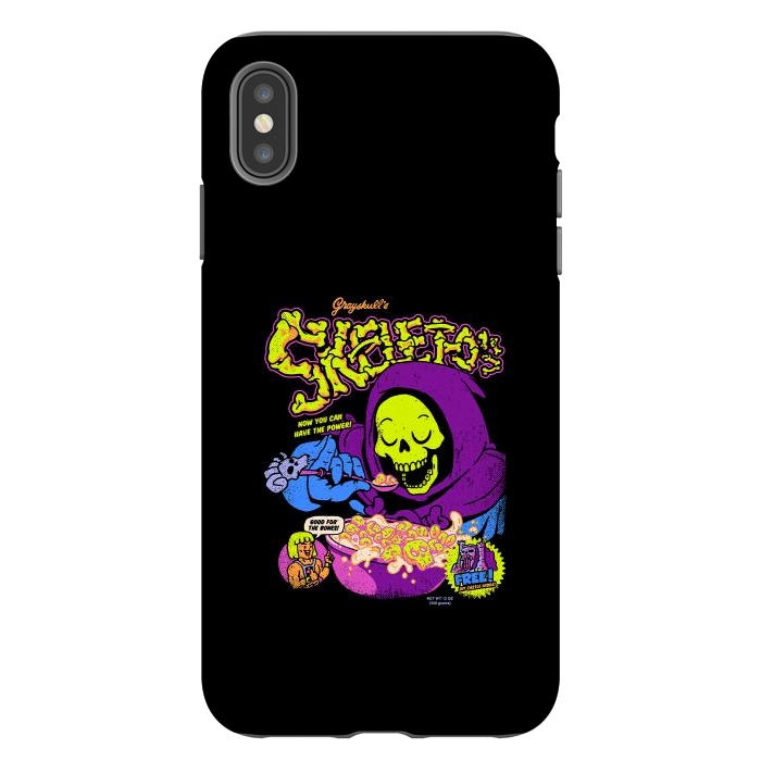 iPhone Xs Max StrongFit Skelet-O's - Grayskull Cereal by Vó Maria