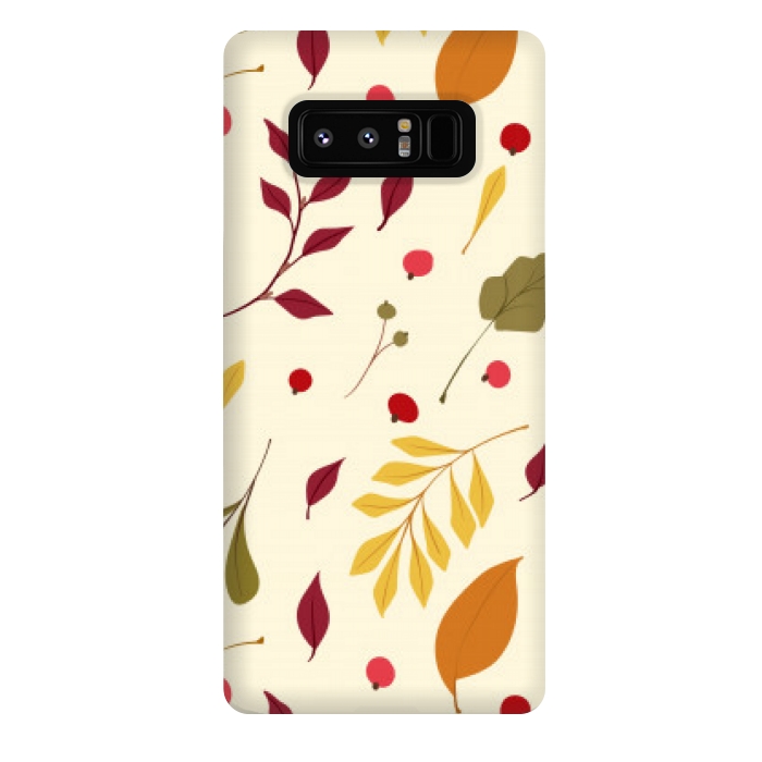 Galaxy Note 8 StrongFit subtle autumn leaves pattern by MALLIKA