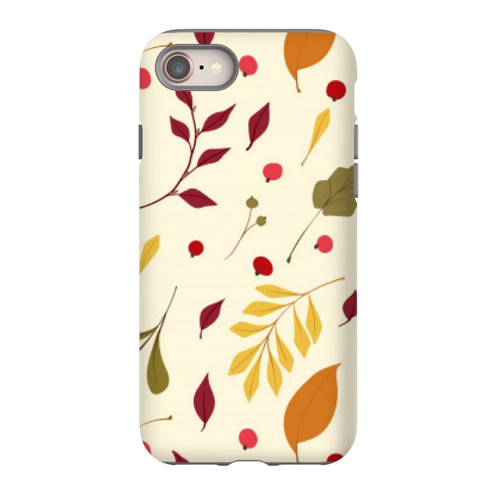iPhone SE StrongFit subtle autumn leaves pattern by MALLIKA