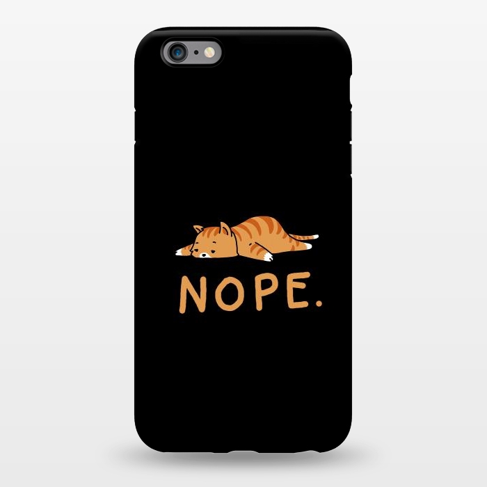iPhone 6/6s plus StrongFit Nope Lazy Cat Caramel  by Vó Maria