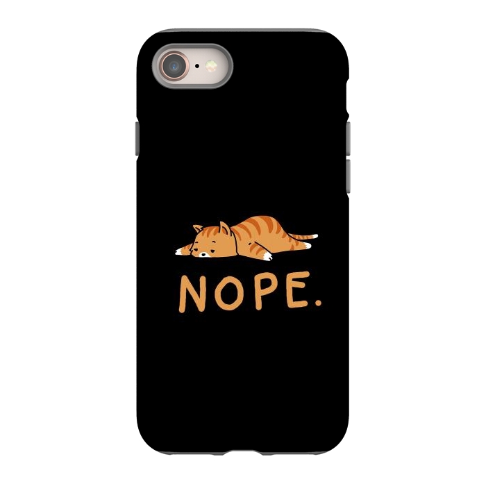 iPhone SE StrongFit Nope Lazy Cat Caramel  by Vó Maria