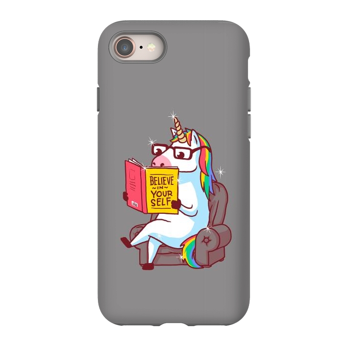 iPhone 8 StrongFit Unicorn Believe Yourself Self Affirmation Book by Vó Maria