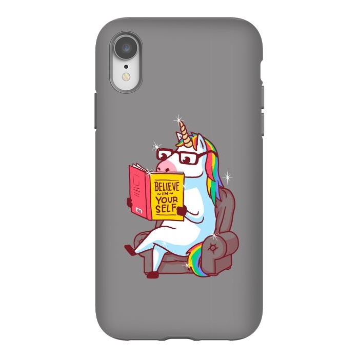 iPhone Xr StrongFit Unicorn Believe Yourself Self Affirmation Book by Vó Maria