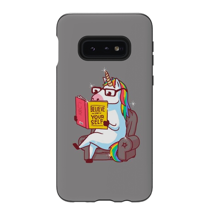 Galaxy S10e StrongFit Unicorn Believe Yourself Self Affirmation Book by Vó Maria