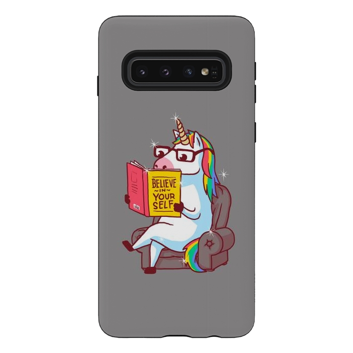 Galaxy S10 StrongFit Unicorn Believe Yourself Self Affirmation Book by Vó Maria